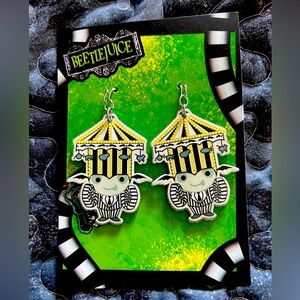 Beetlejuice earrings